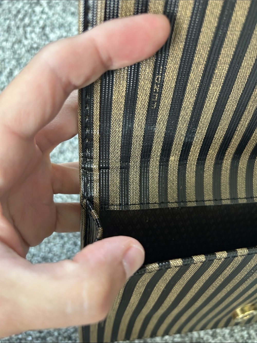 Striped Canvas Clutch - Picture 10 of 13